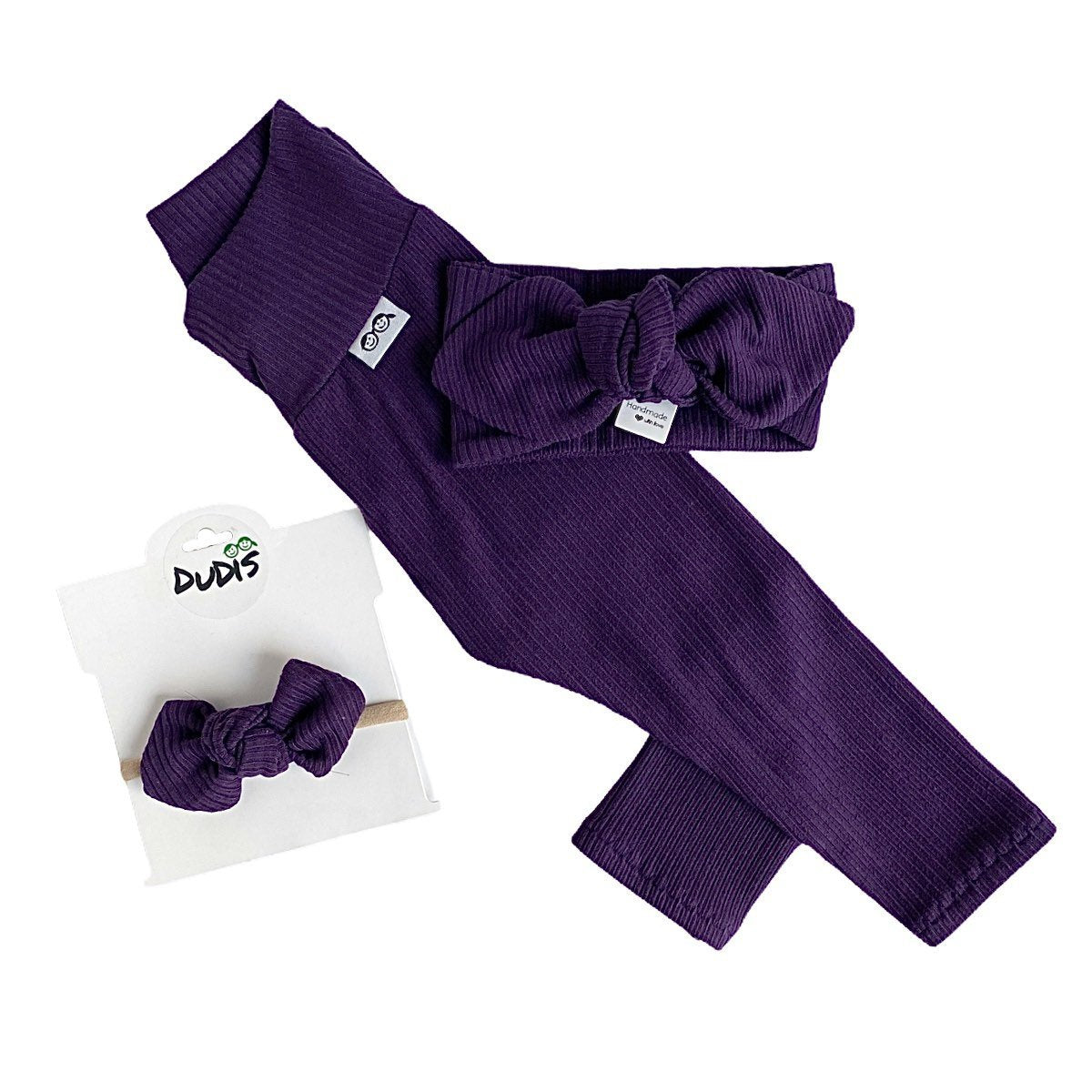 Purple Rib Leggings and/or Headbands