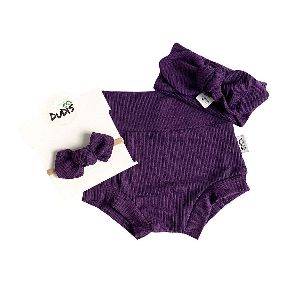 Purple Rib Bummies and/or Headbands