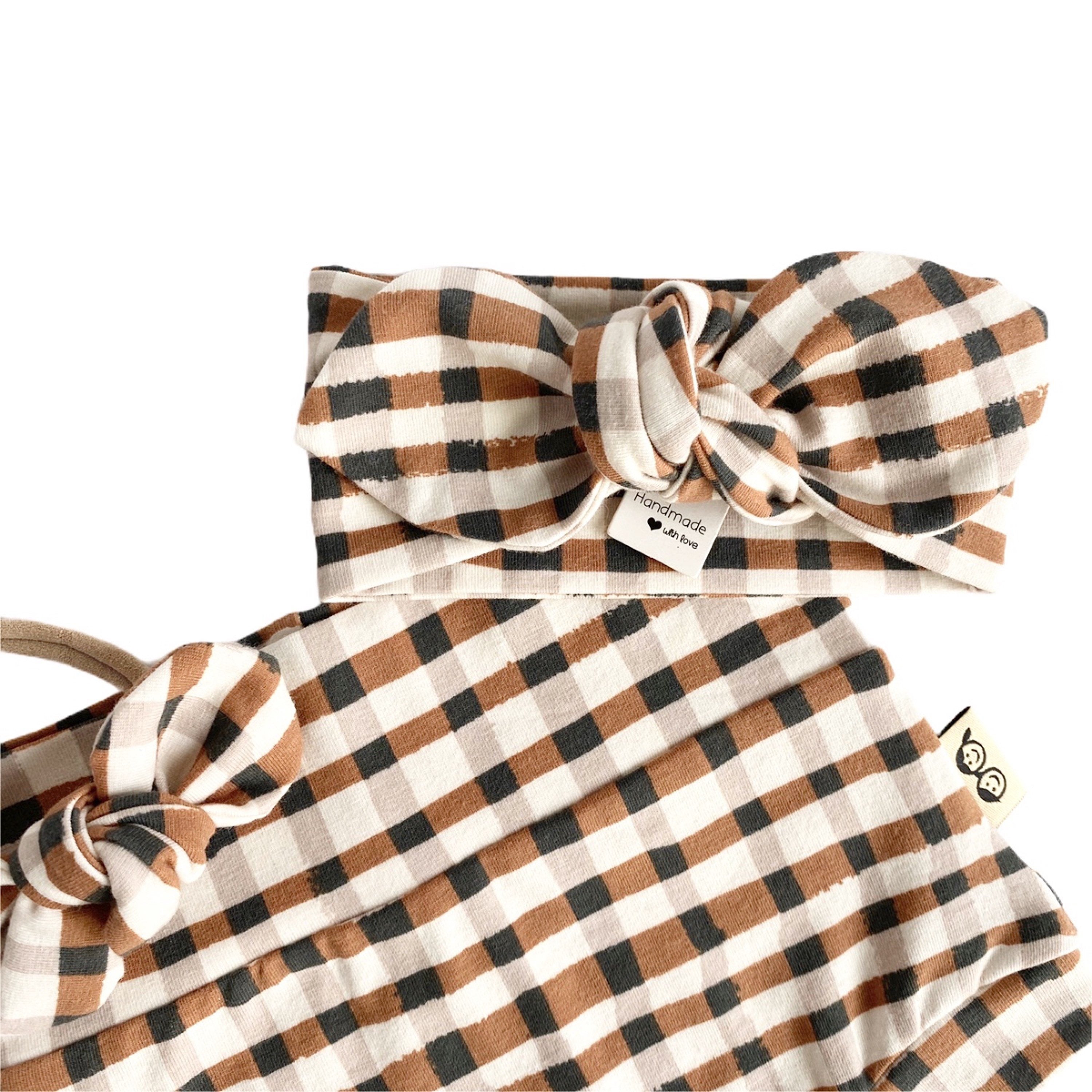Fall Gingham Bummies and/or Headbands