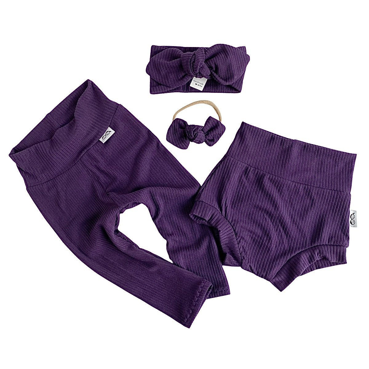 Purple Rib Leggings and/or Headbands