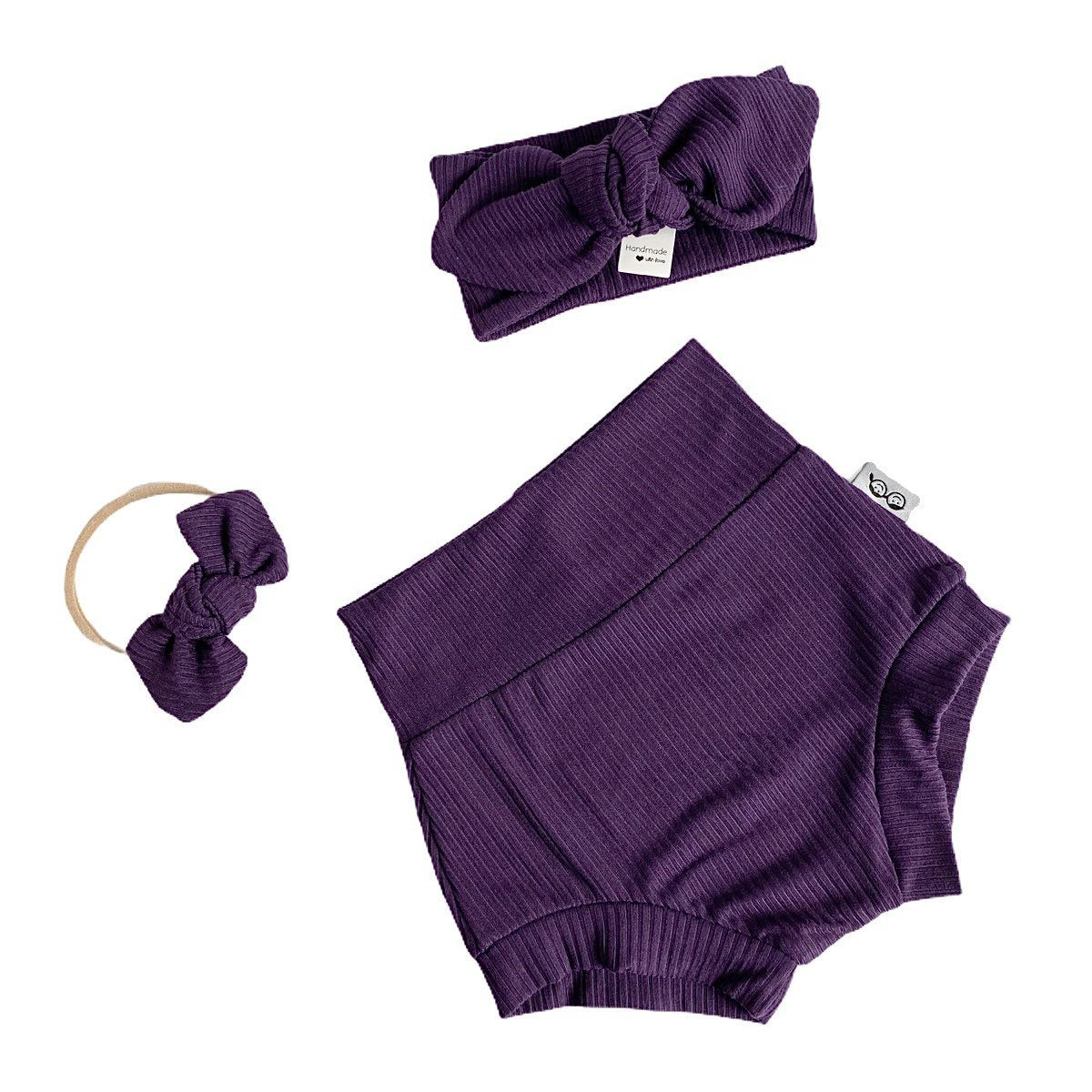 Purple Rib Bummies and/or Headbands
