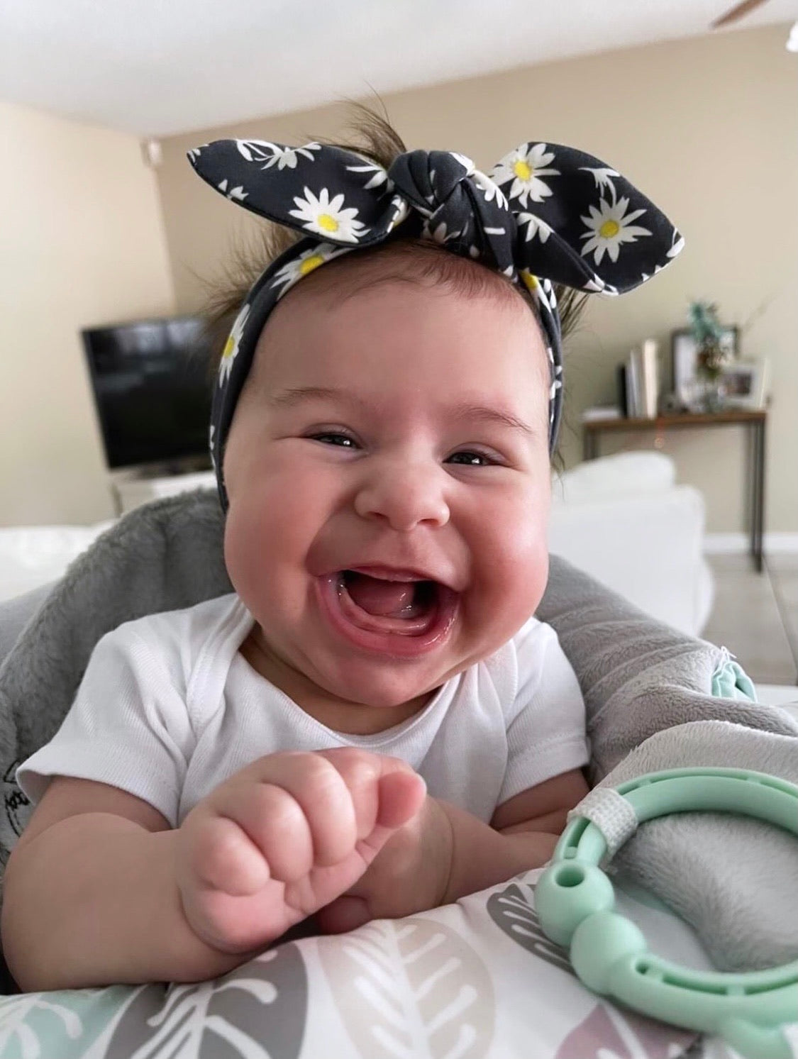 Daisies on Off Black Bummies and/or Headbands