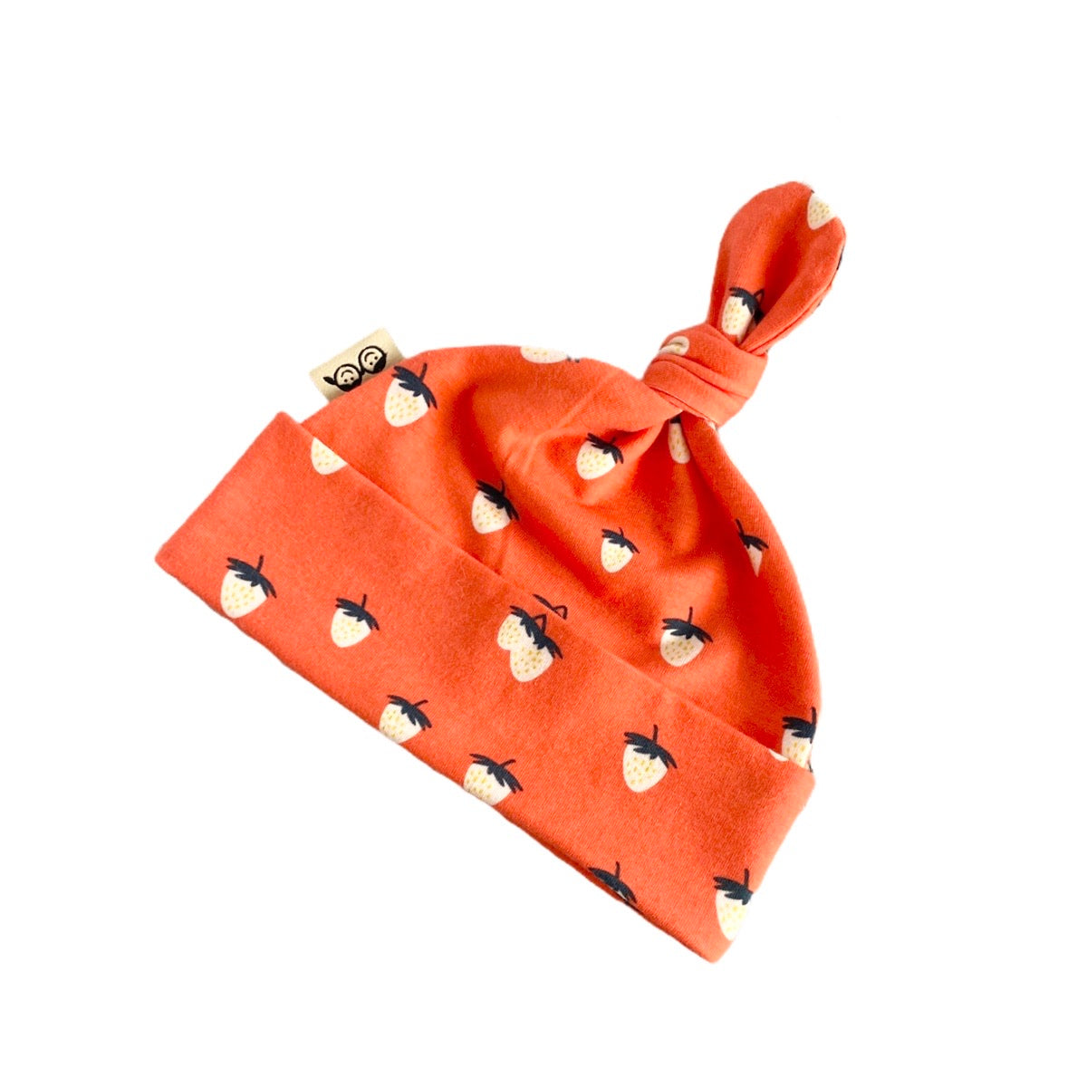 Coral Strawberries Leggings and/or Beanie Knot Hat