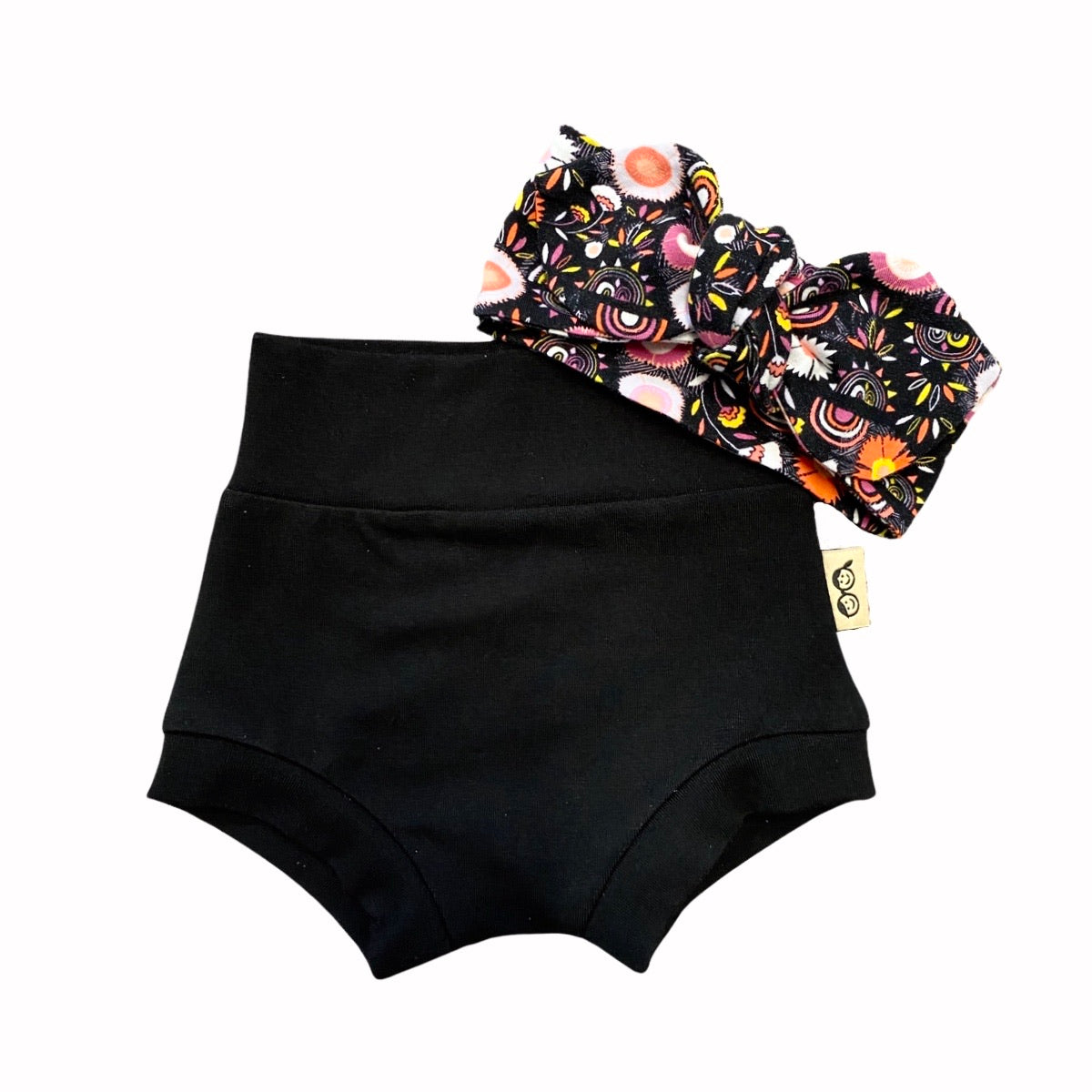 Black Mix and Match Bummies with Flower Glory Headband
