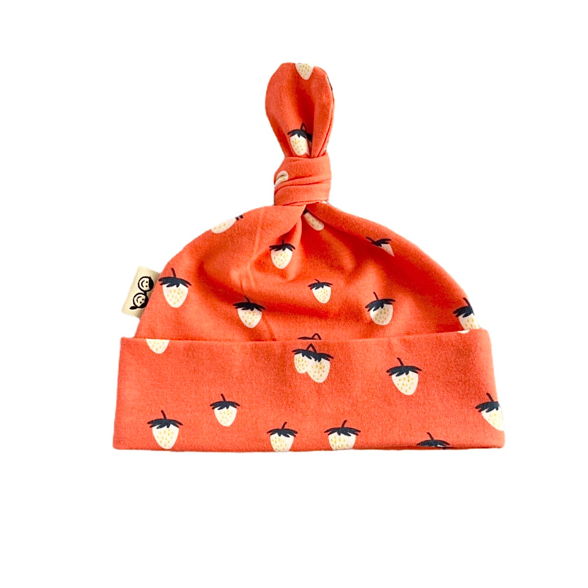 Coral Strawberries Leggings and/or Beanie Knot Hat