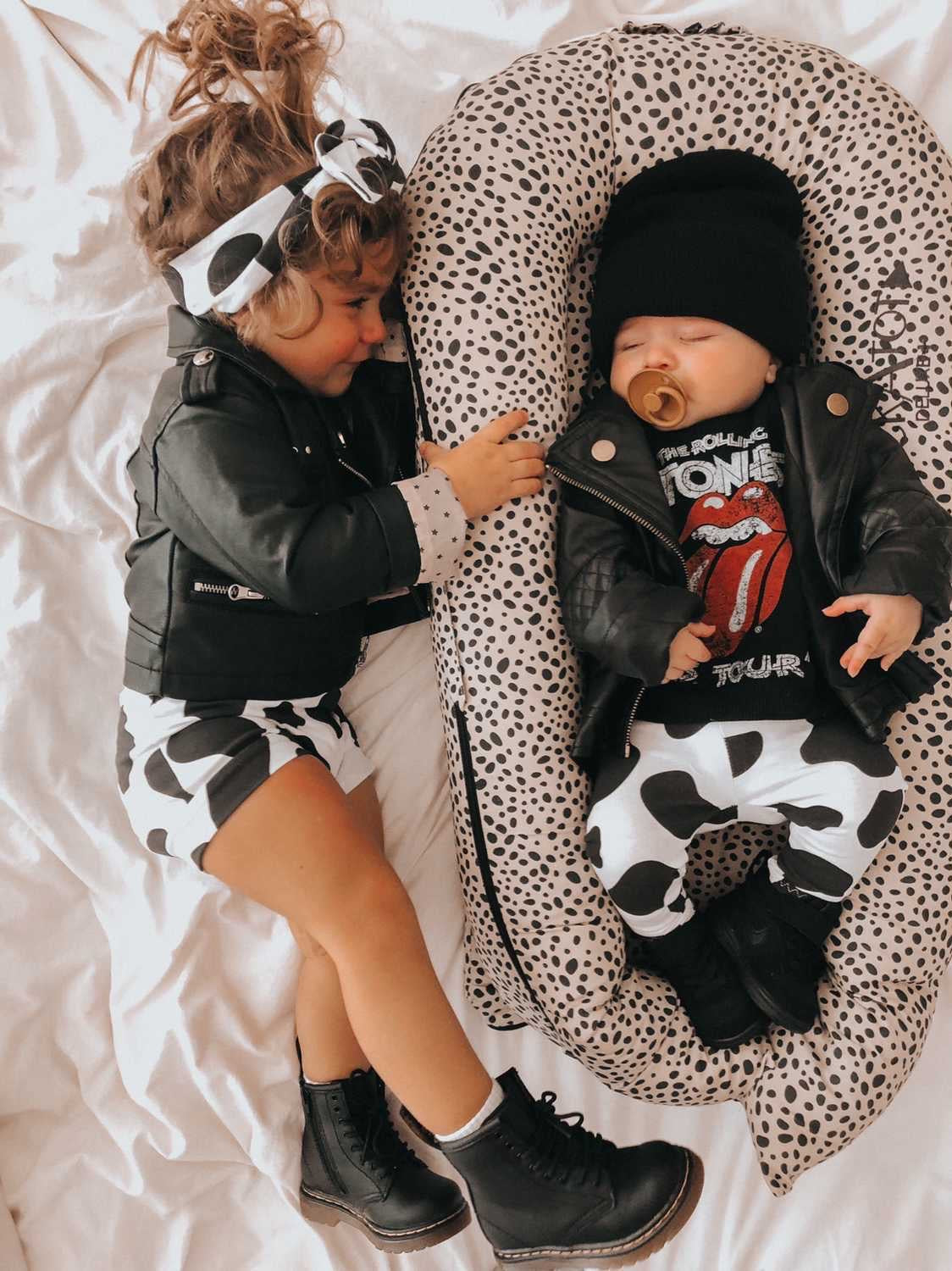 Cow Spots Leggings and/or Knot Beanie