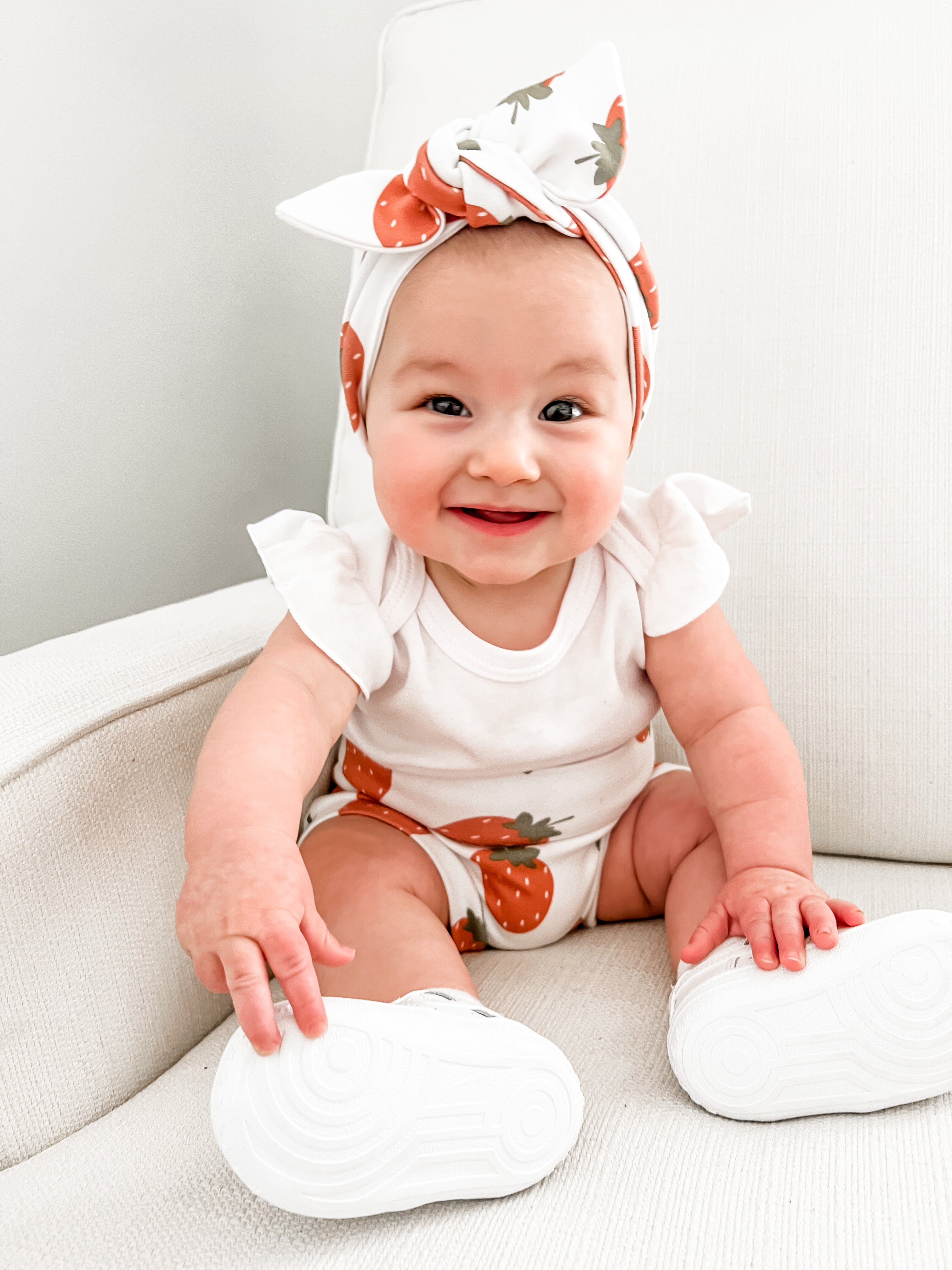 Strawberries on White Headbands