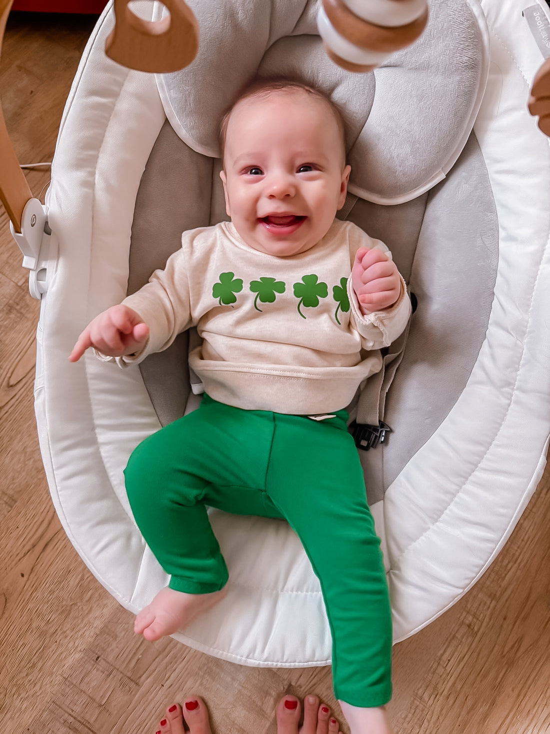Lucky Clovers and Green Leggings Lounge Set
