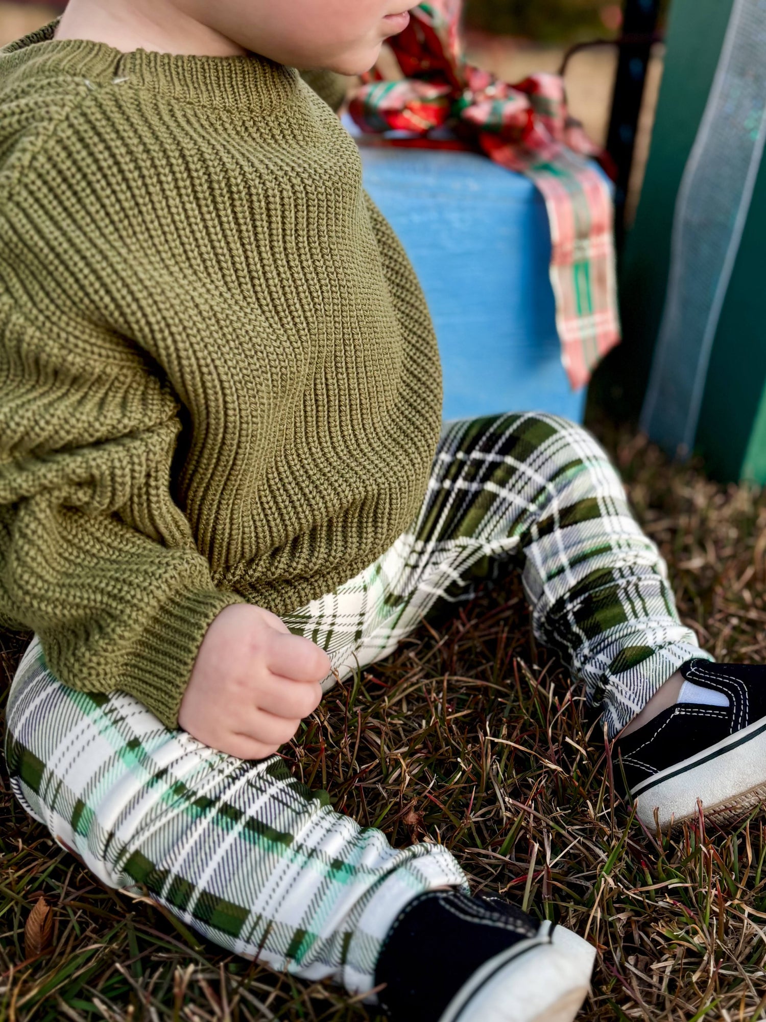 Evergreen Holiday Plaid Leggings