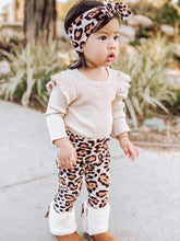 Taupe Leopard Ribbed Headbands