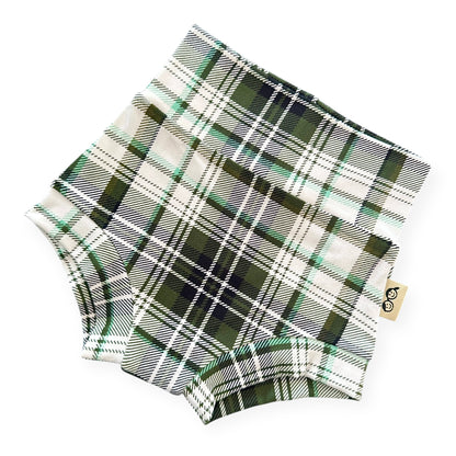 Evergreen Holiday Plaid Bummies &amp; Biker Shorts