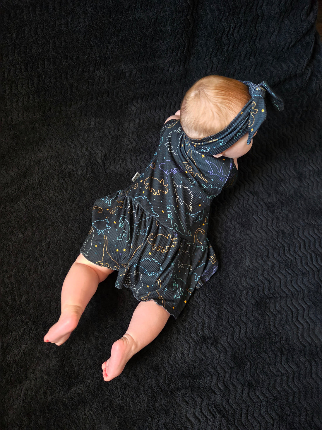 Cosmic Dino Nights Ribbed Dress