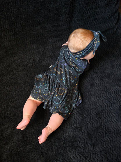 Cosmic Dino Nights Ribbed Dress