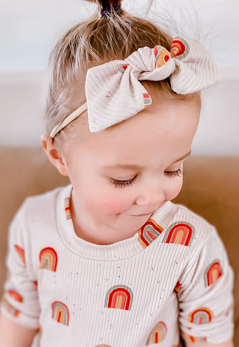 Retro Rainbows Ribbed Headbands