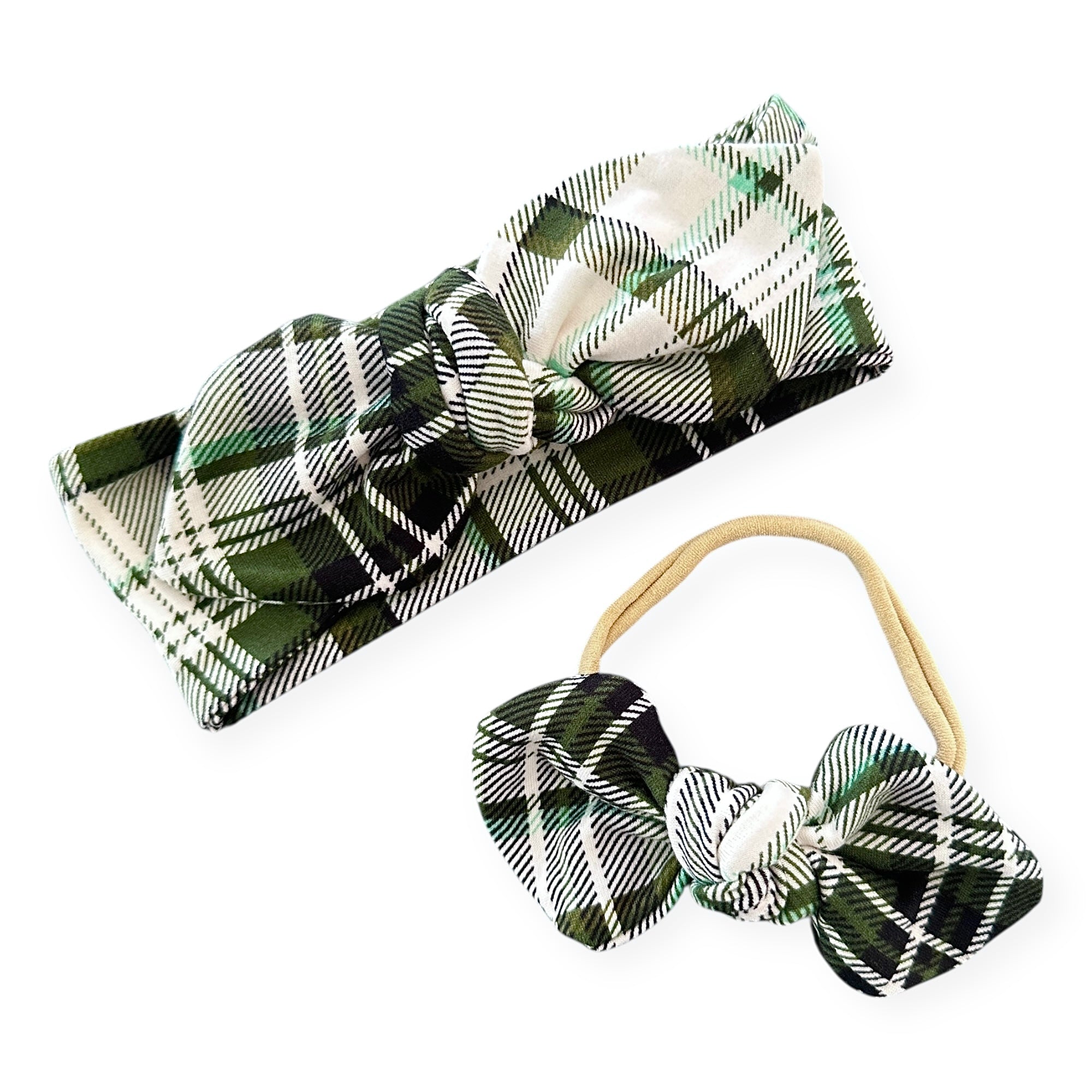 Evergreen Holiday Plaid Headbands