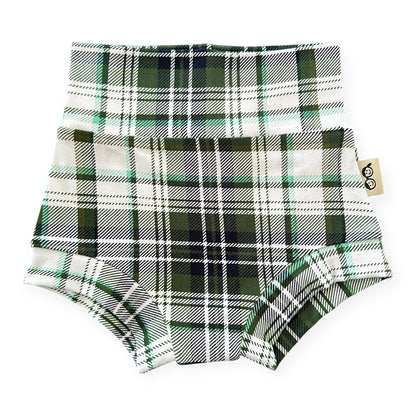 Evergreen Holiday Plaid Bummies &amp; Biker Shorts