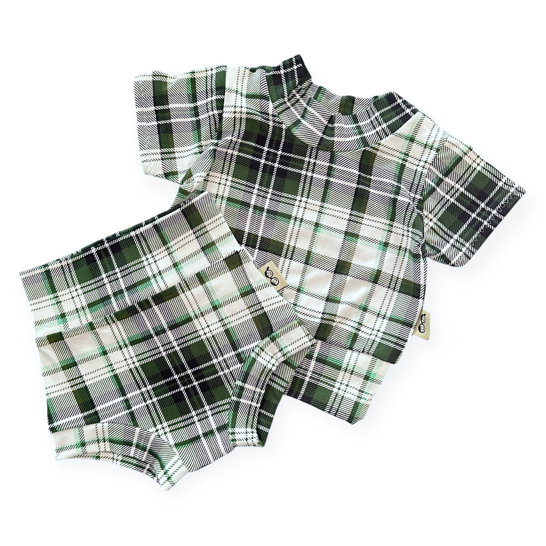 Evergreen Holiday Plaid Summer Lounge Set