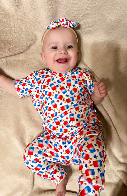 Patriotic Popsicles Harem Romper