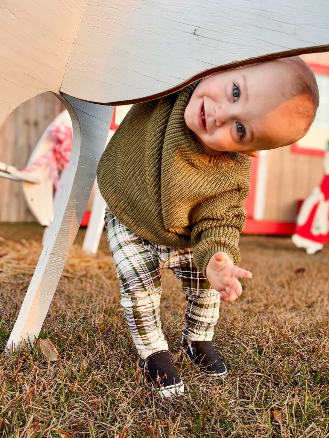 Evergreen Holiday Plaid Leggings