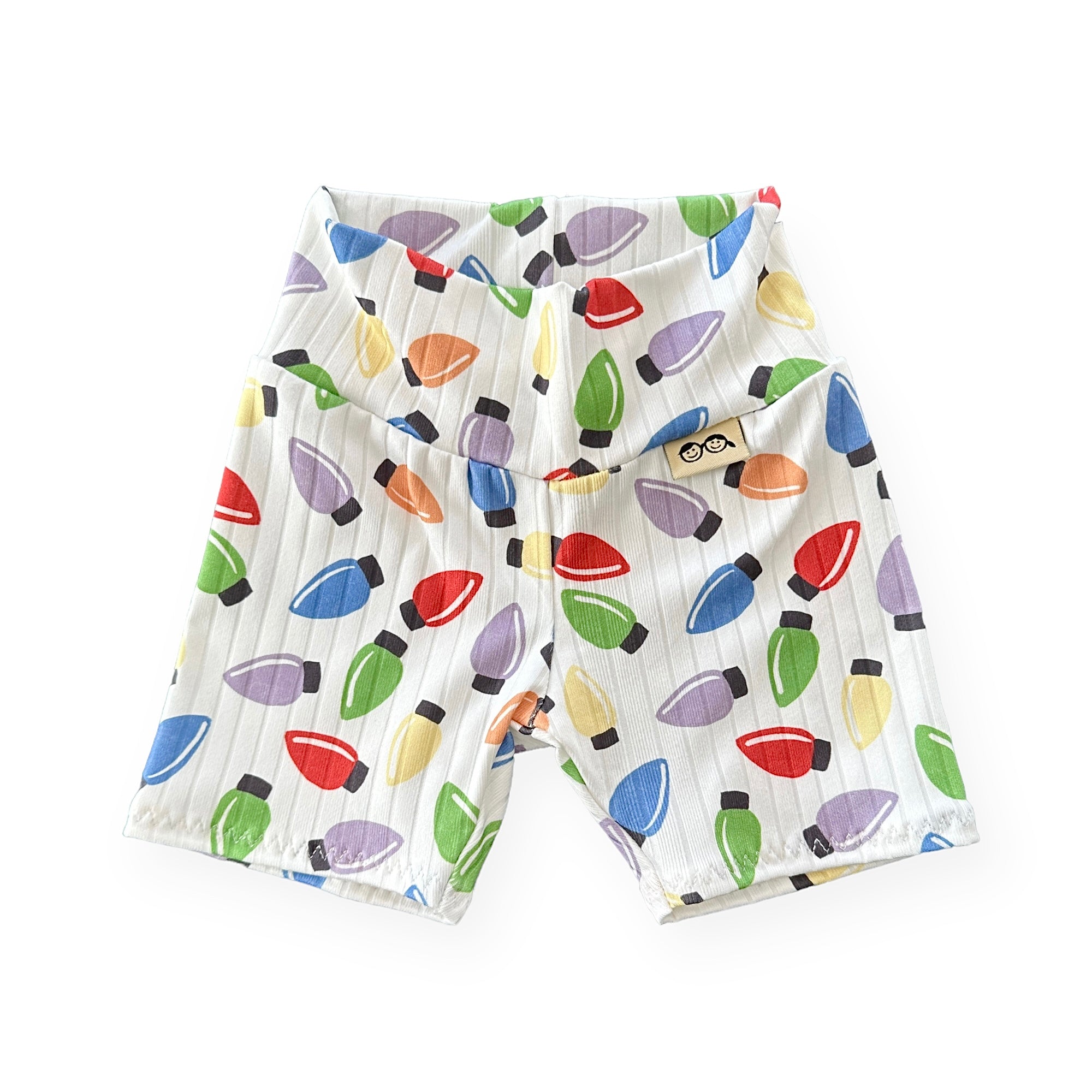 Christmas Lights Biker Shorts