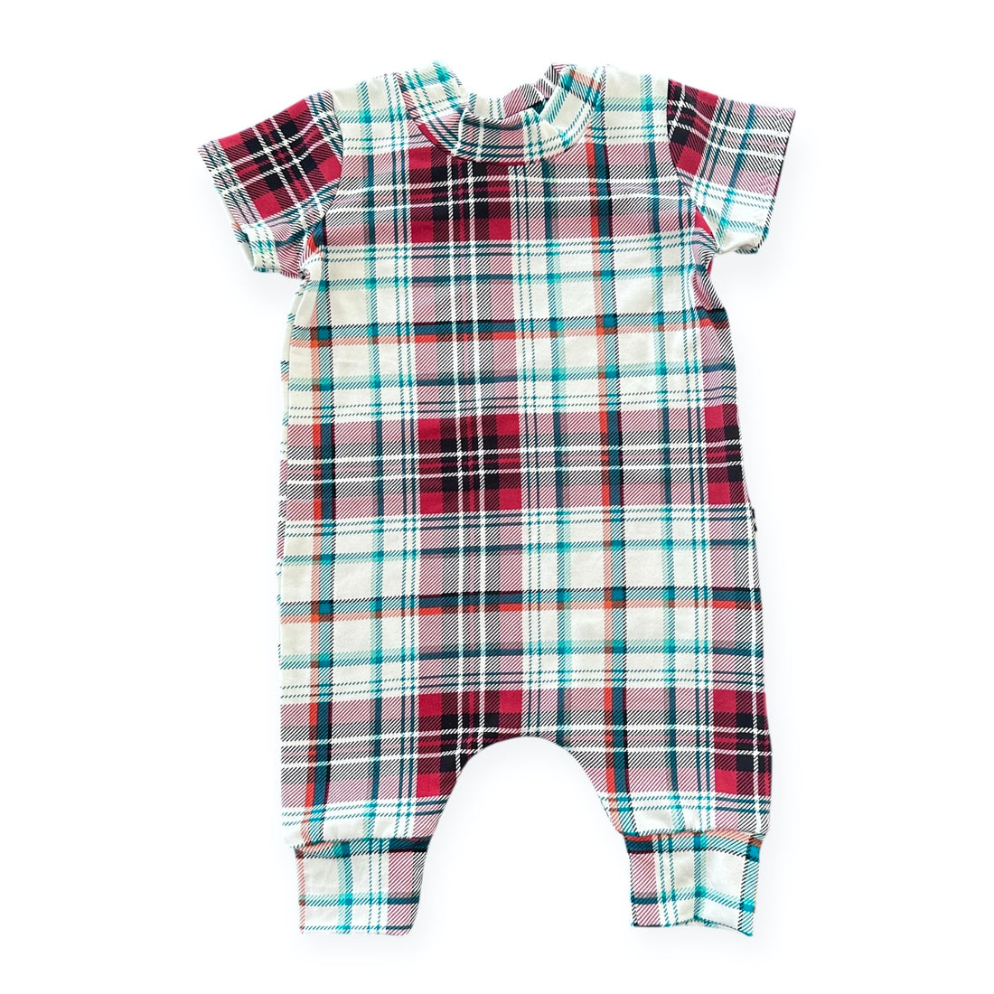 Merry Mix Plaid Harem Romper
