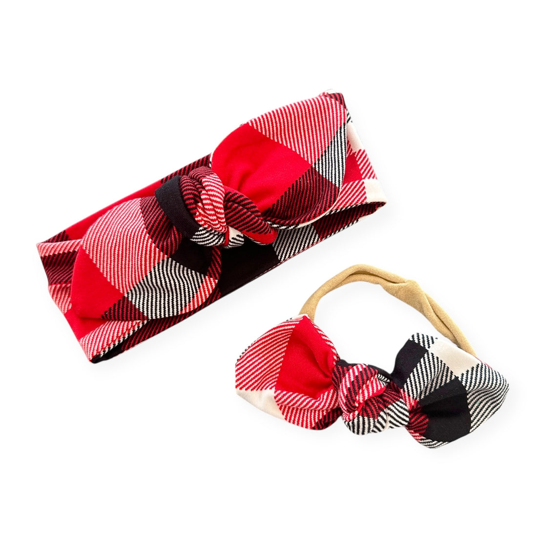 Classic Red Plaid Headbands