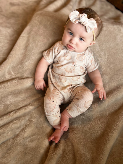 Watercolor Bunnies Ribbed Headbands