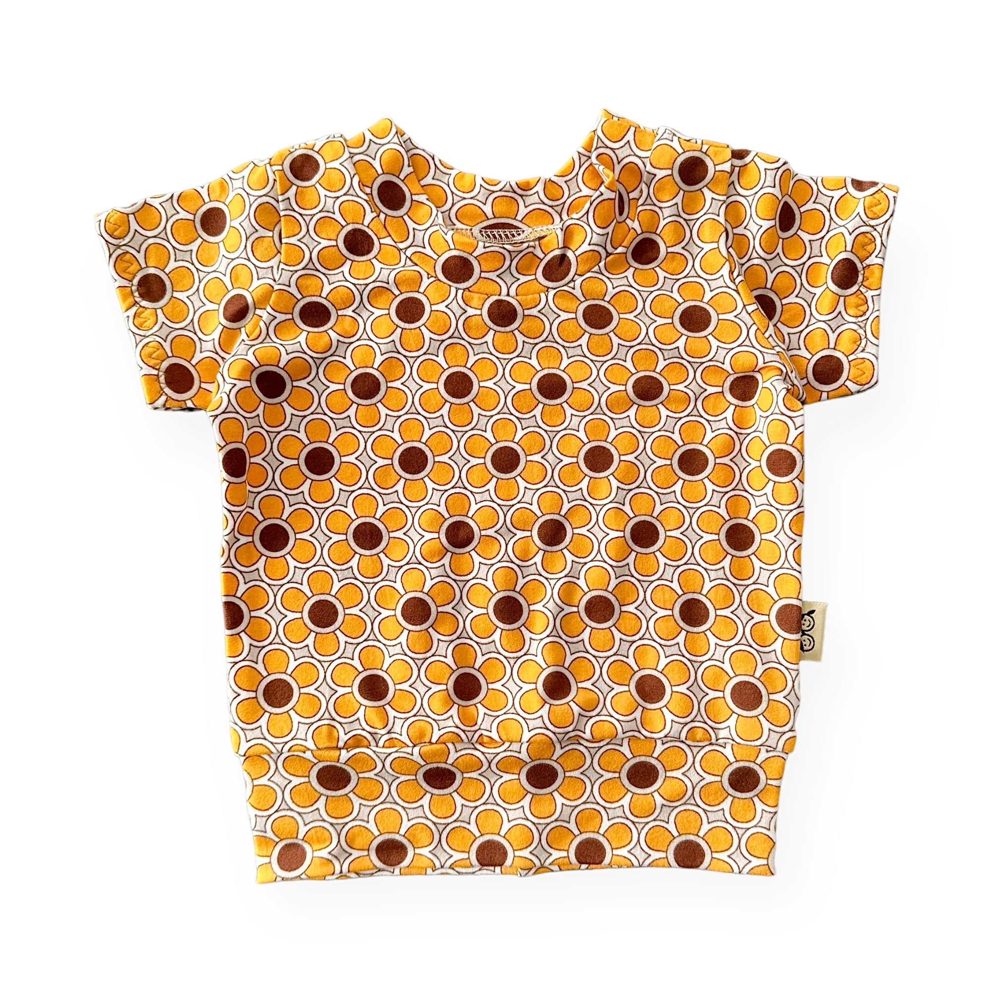 Funky Florals in Mustard Summer Lounge Top