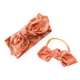Geo Flowers Rose Ribbed Bummies and/or Headbands