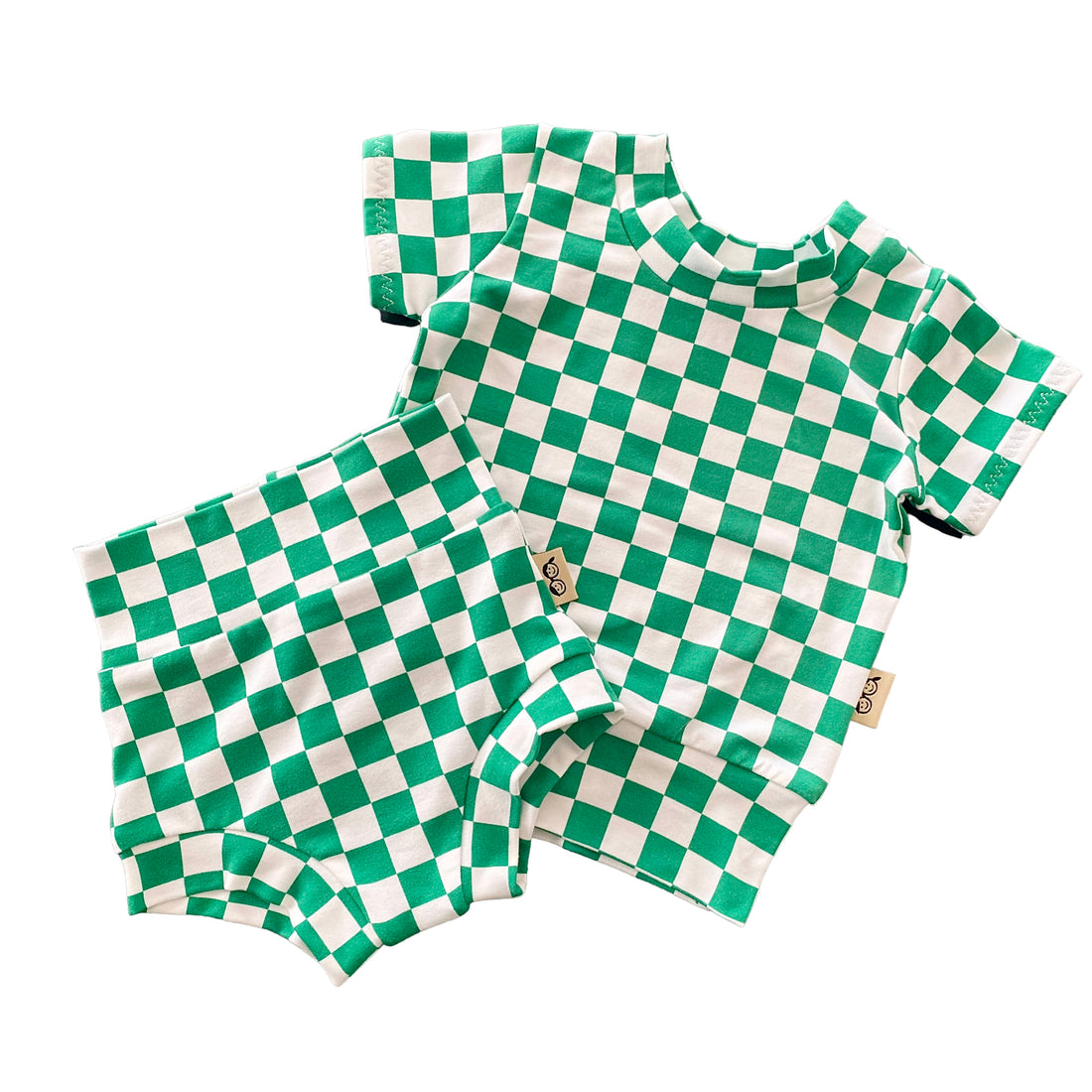 Green Checkered Summer Lounge Set