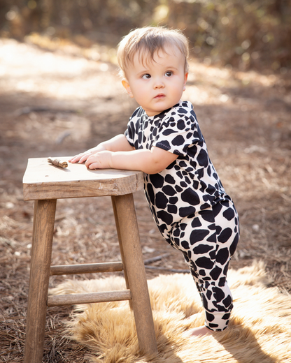 Cow Spots Harem Romper