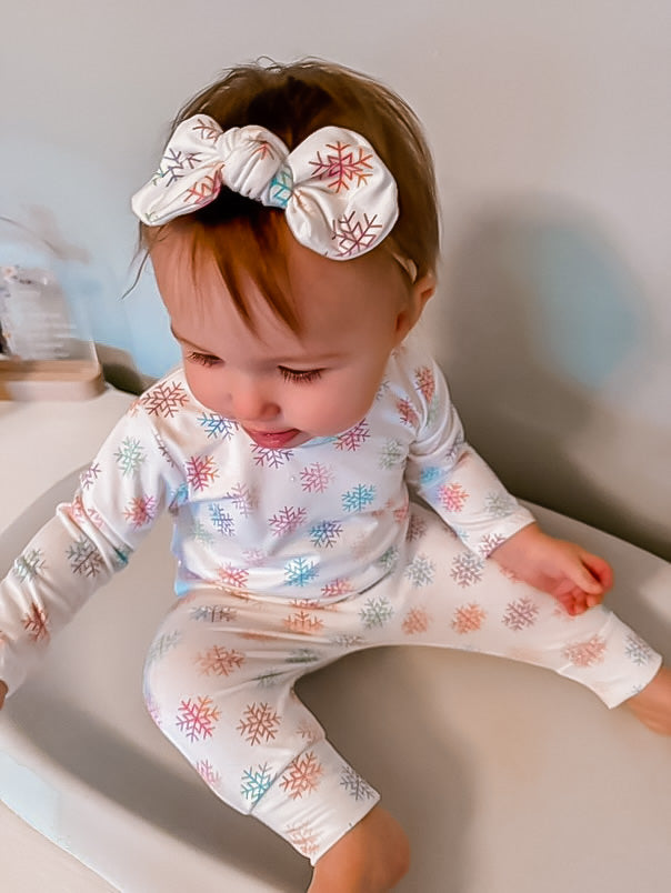 Rainbow Snowflakes Harem Romper