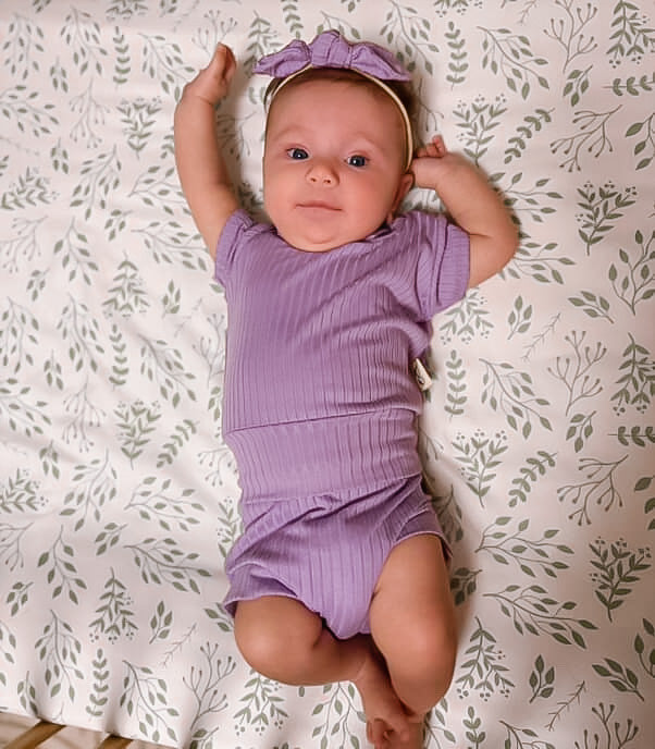 Lavender Ribbed Summer Lounge Set