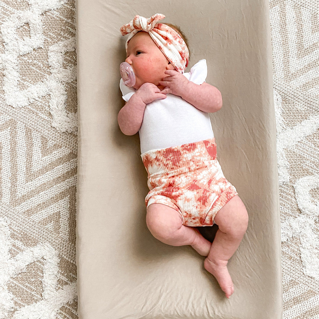 Rose Tie Dye Ribbed Headbands