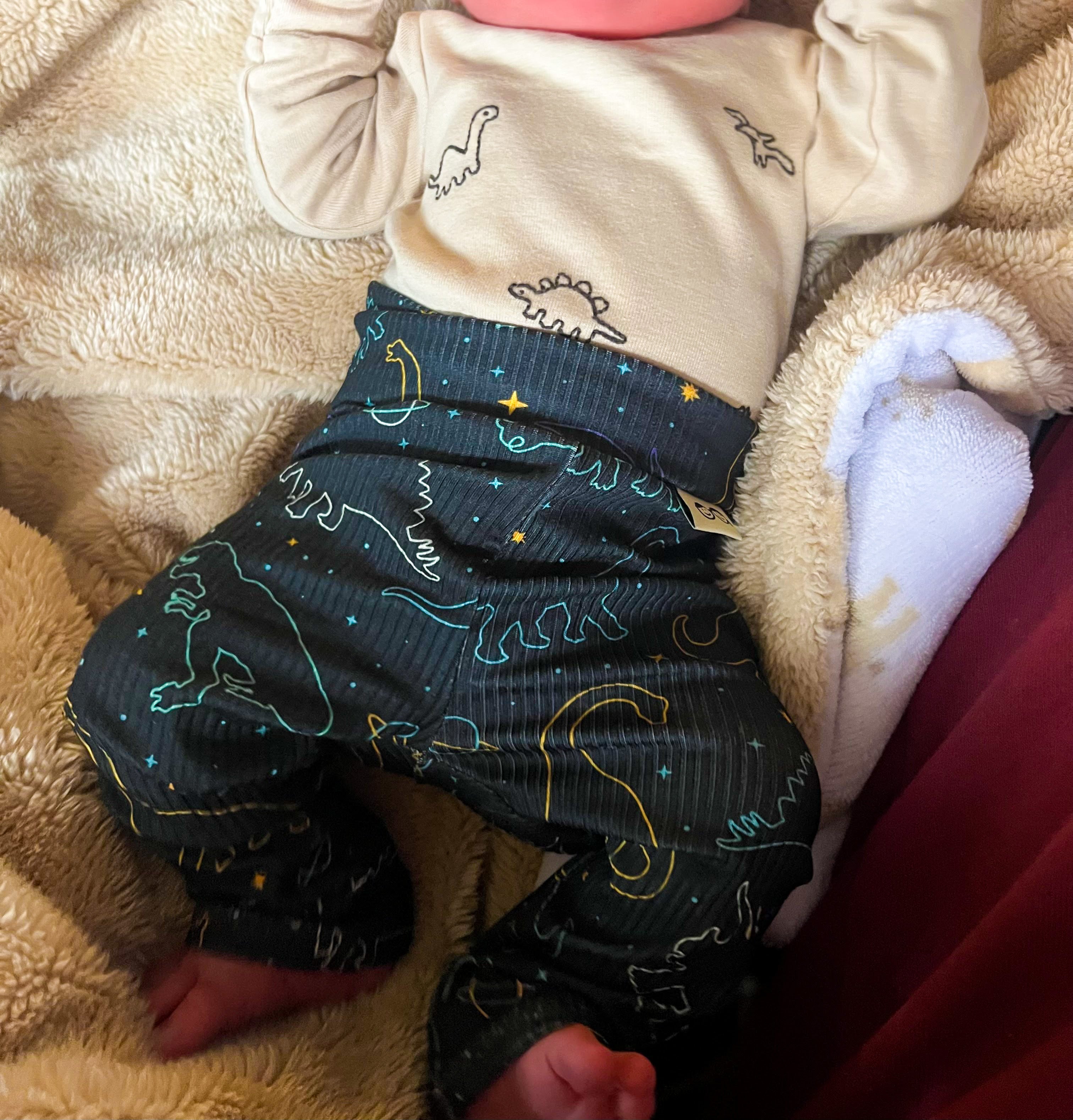 Cosmic Dino Nights Ribbed Leggings