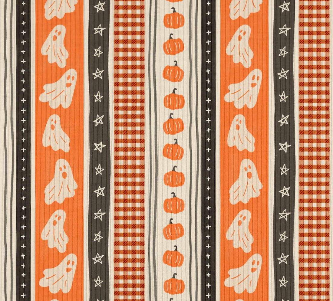 Spooky Harvest Stripes Ribbed - Limited Vault Fabric