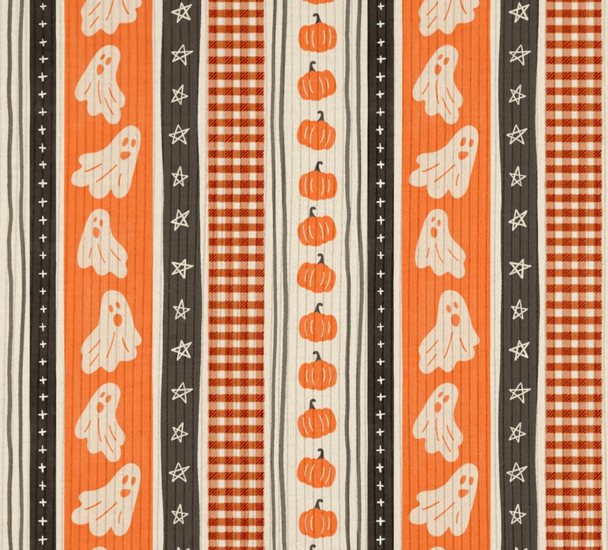 Spooky Harvest Stripes Ribbed - Limited Vault Fabric