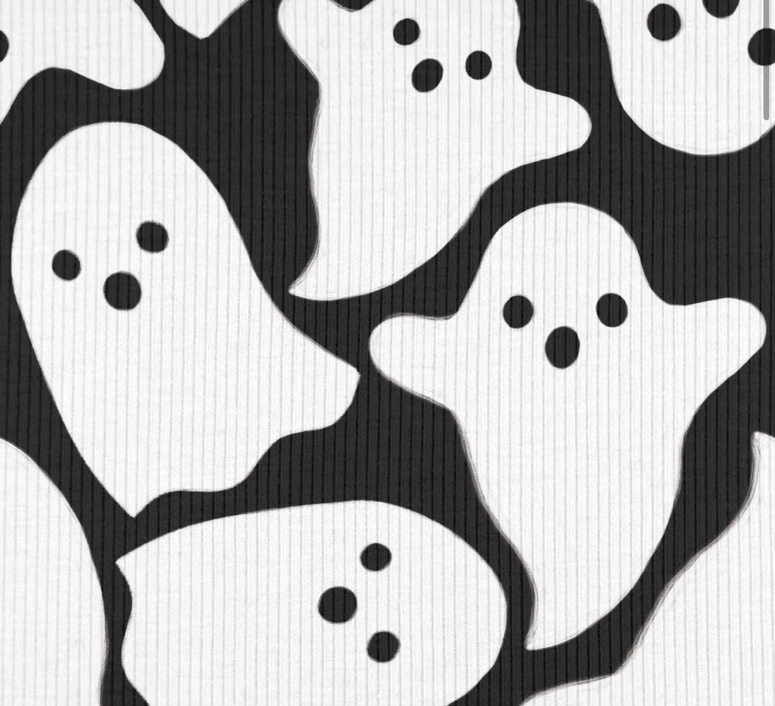 Friendly Ghosts Ribbed - Limited Vault Fabric