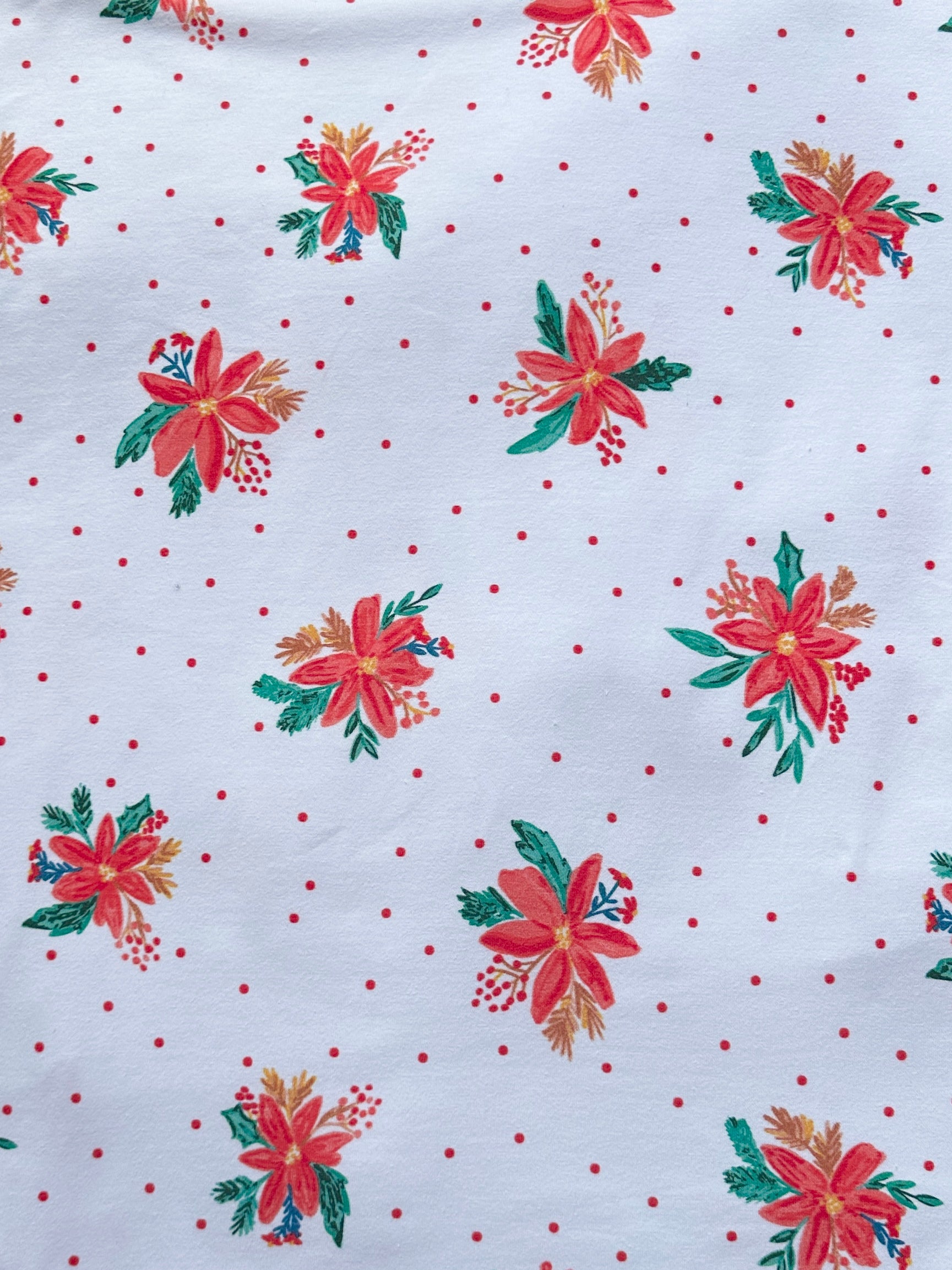 Poinsettia Polka - Limited Vault Fabric