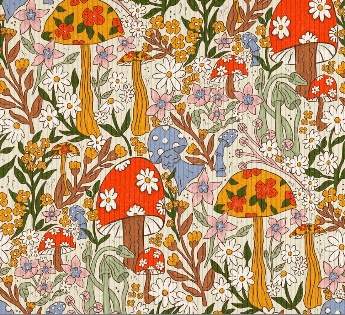 Mushroom Meadow  Ribbed - Limited Vault Fabric