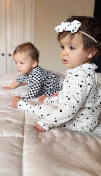 My Lucky Stars on White Ribbed Lounge Set