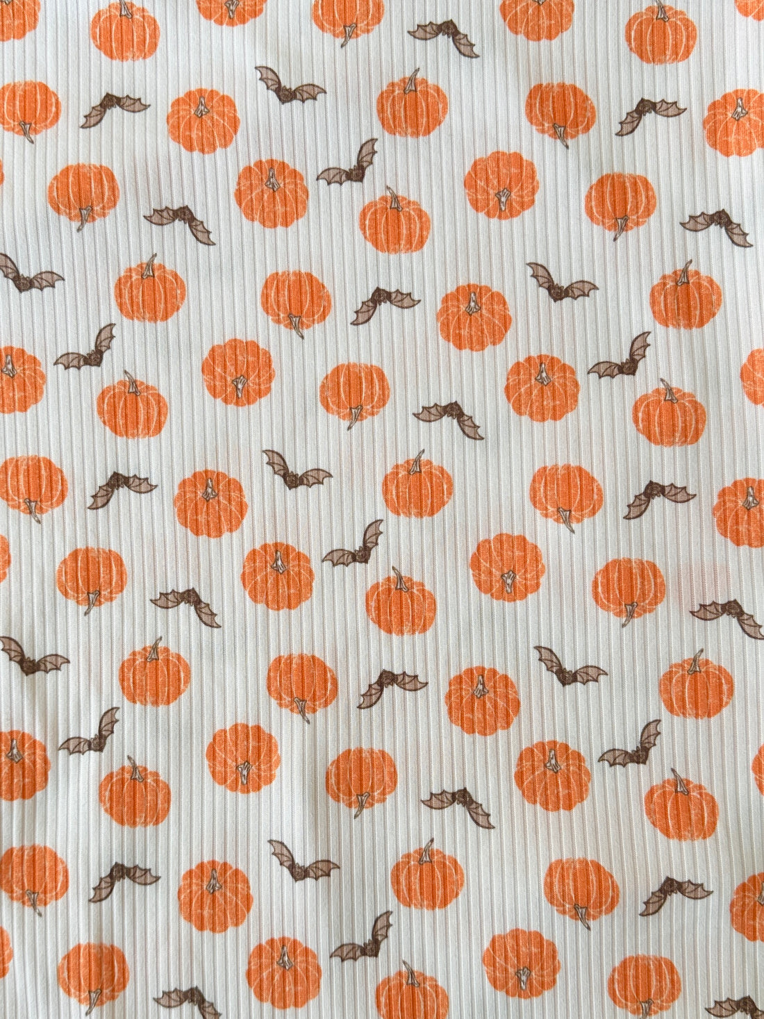Pumpkin Bats Ribbed - Limited Vault Fabric