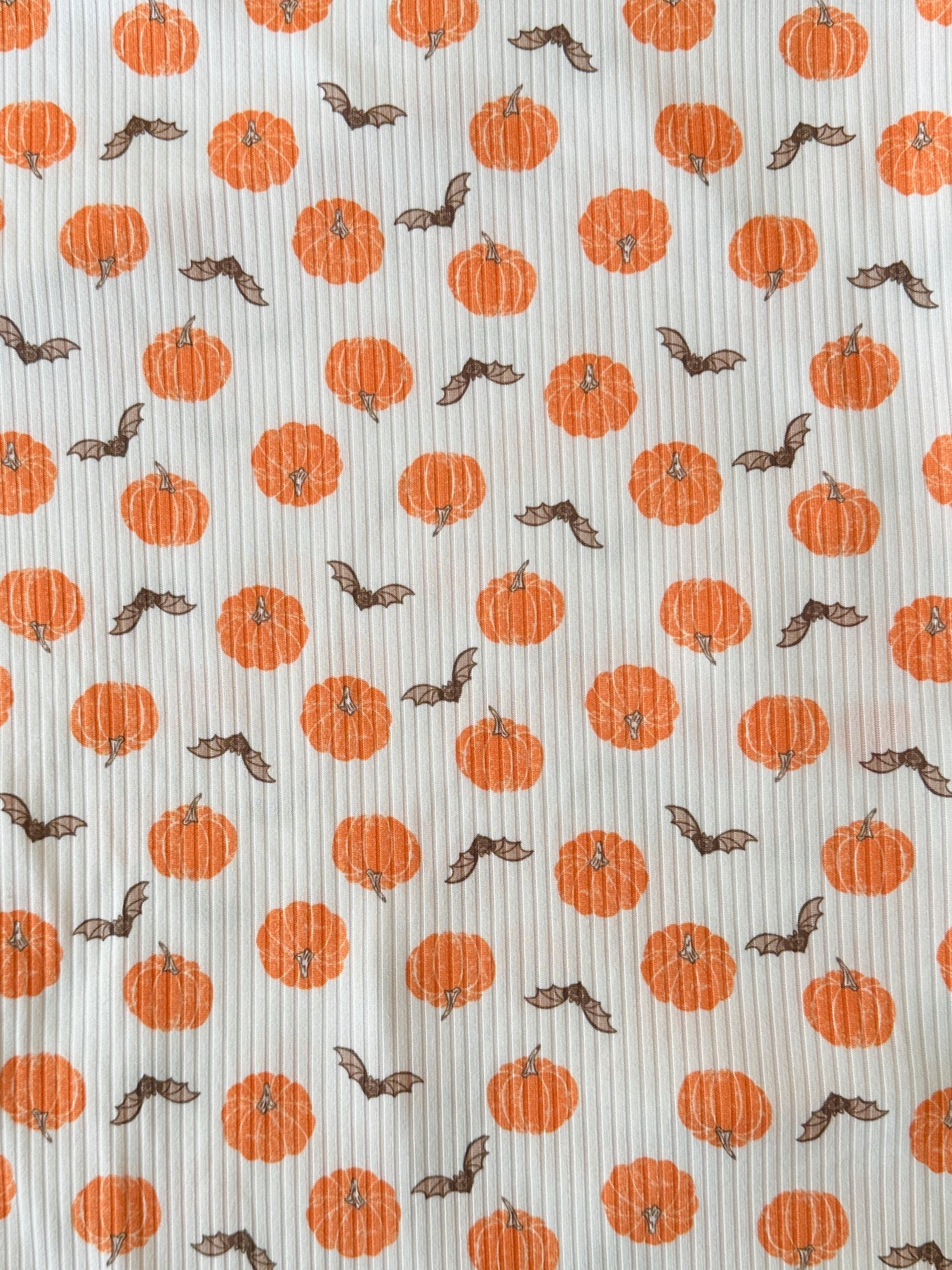 Pumpkin Bats Ribbed - Limited Vault Fabric