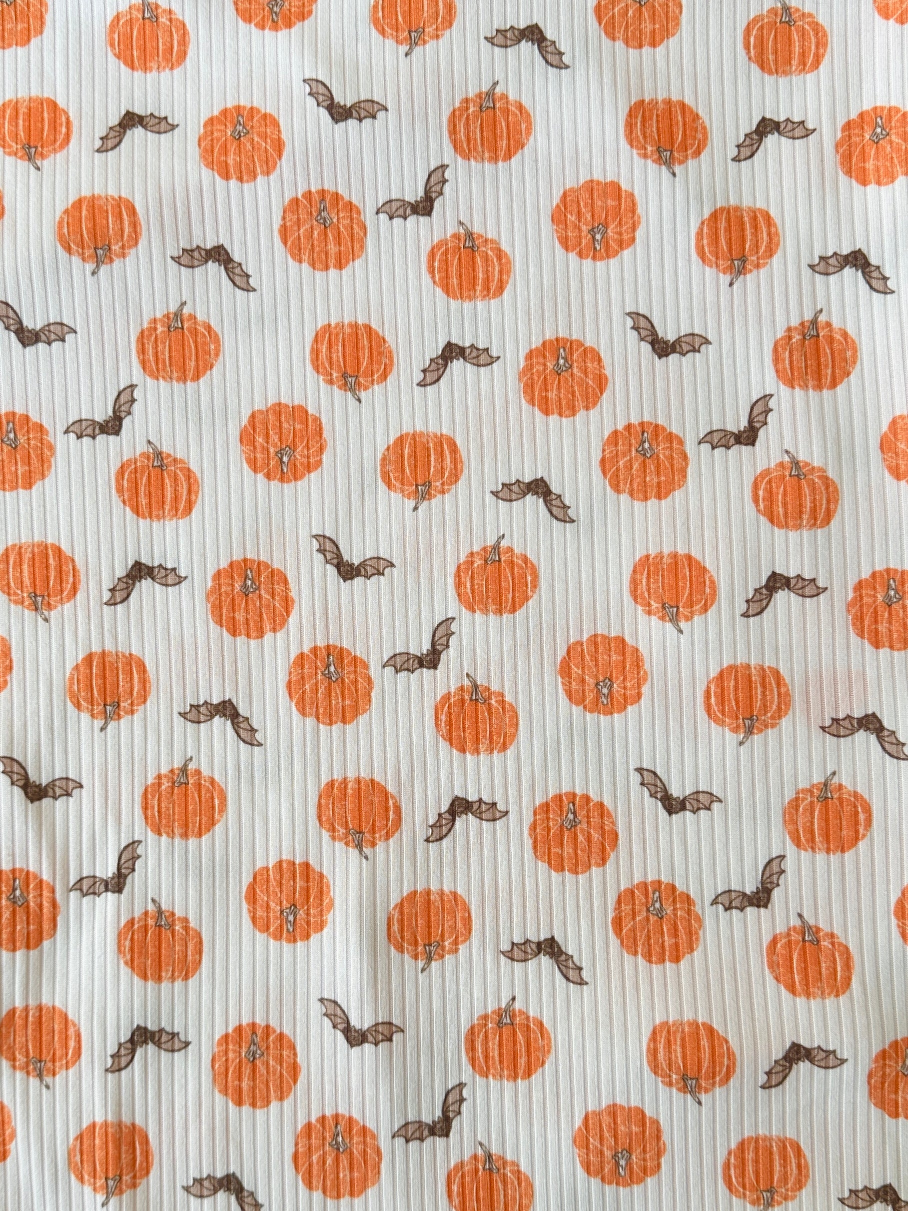 Pumpkin Bats Ribbed - Limited Vault Fabric