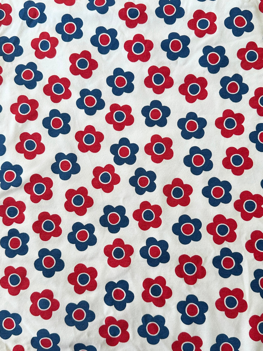 Red &amp; Blue Retro Flowers - Limited Vault Fabric