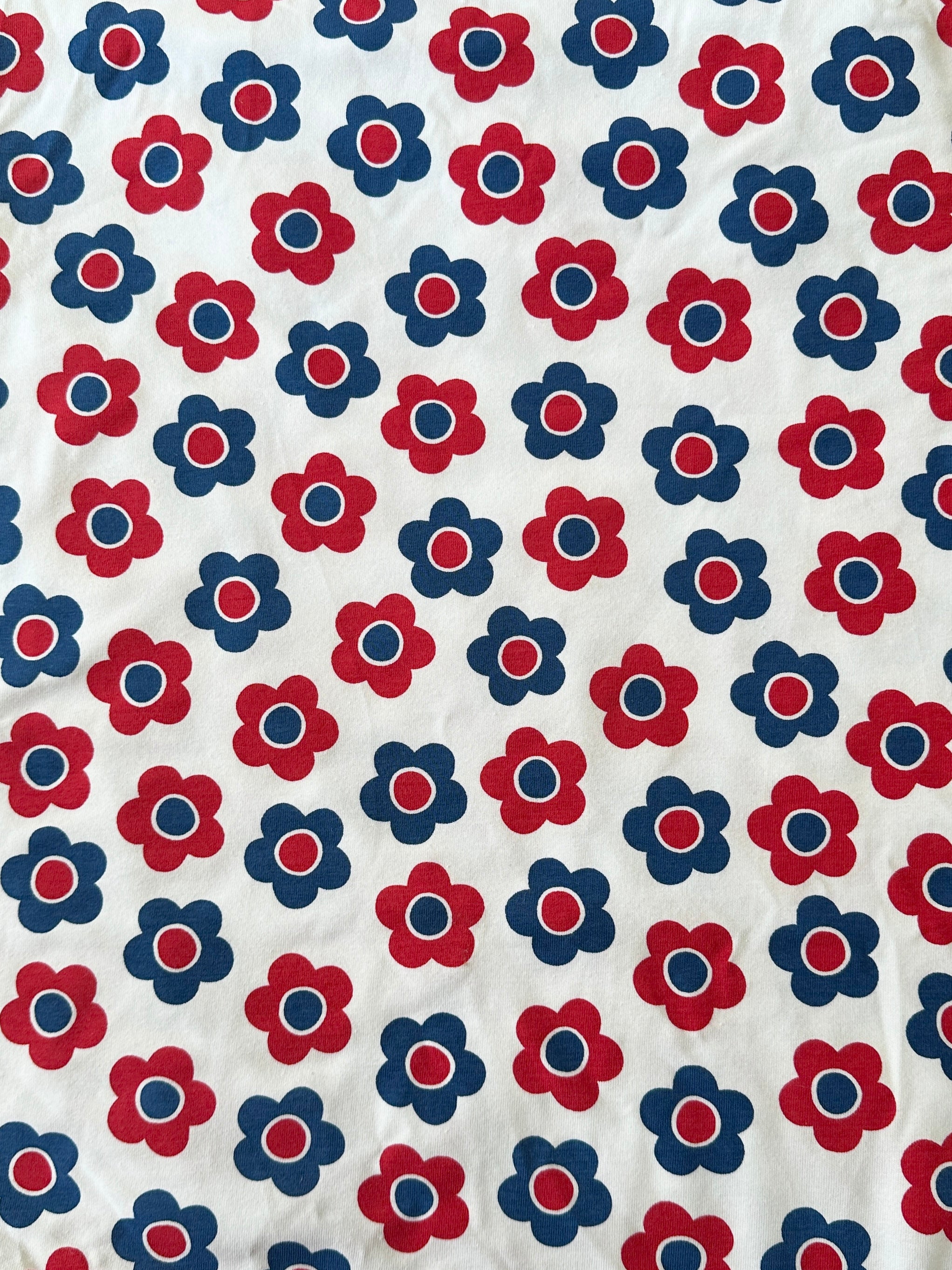 Red &amp; Blue Retro Flowers - Limited Vault Fabric