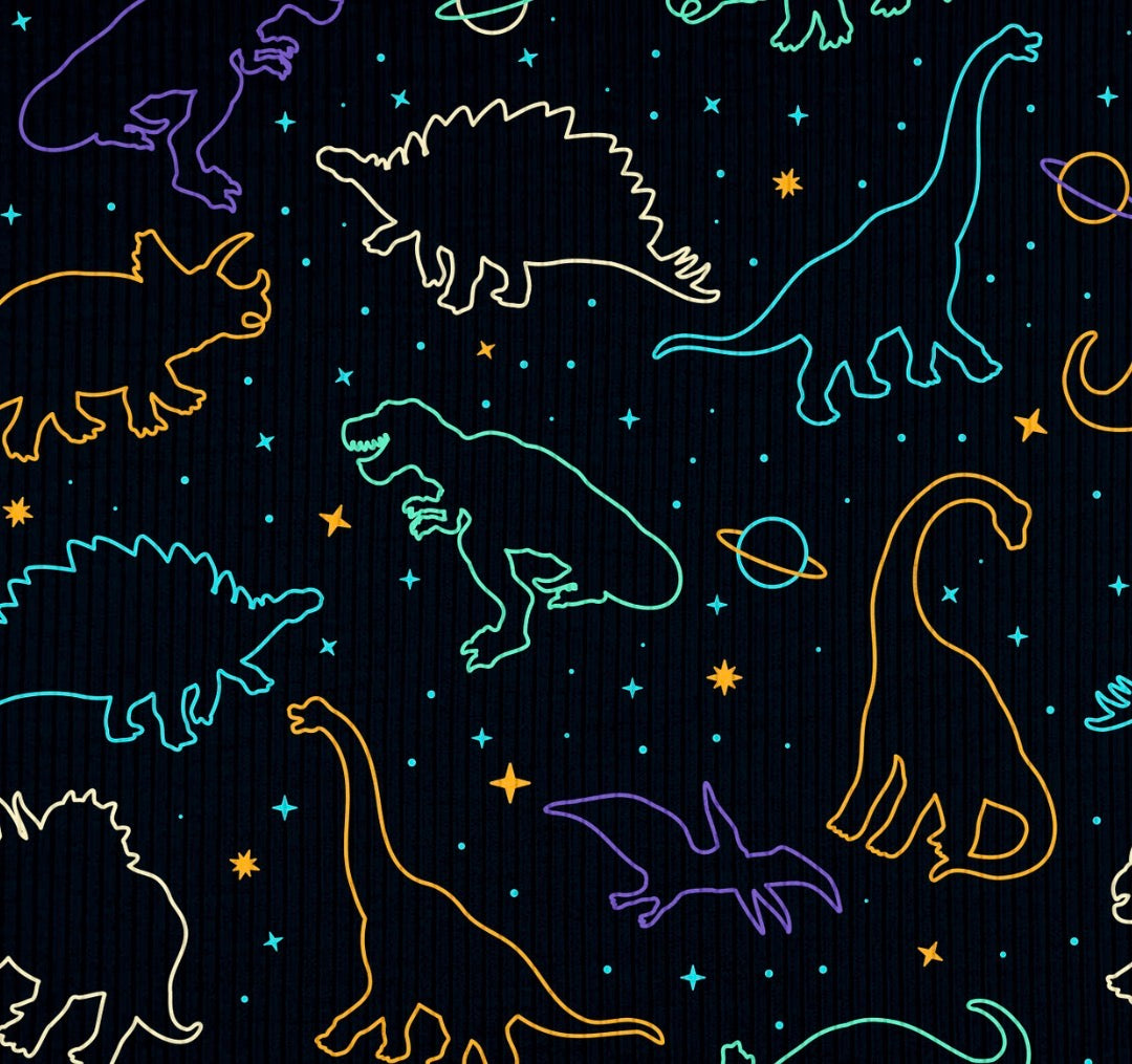 Cosmic Dino Nights Ribbed - Limited Vault Fabric