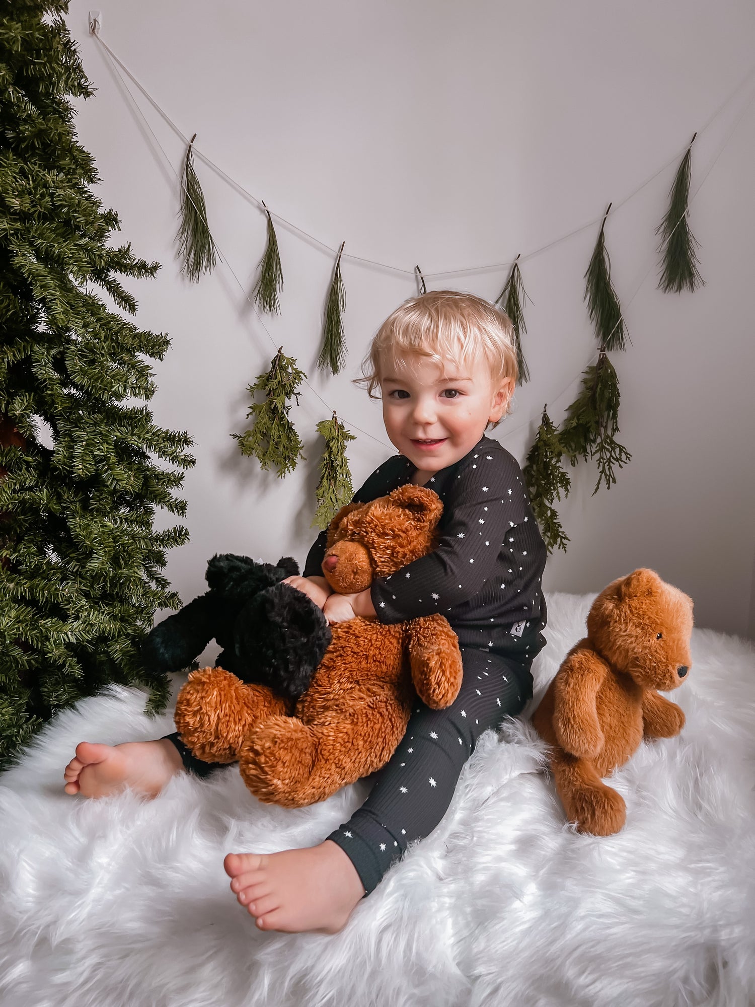 My Lucky Stars on Black Ribbed Lounge Set