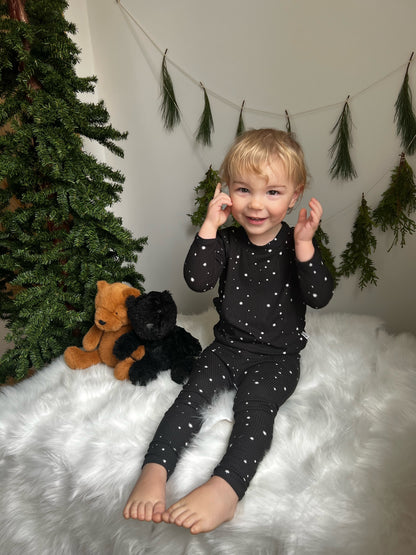 My Lucky Stars on Black Ribbed Lounge Set