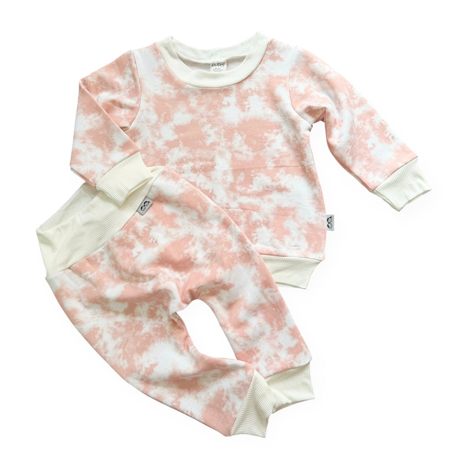 Peach Cloud Tie-Dye Lounge Set